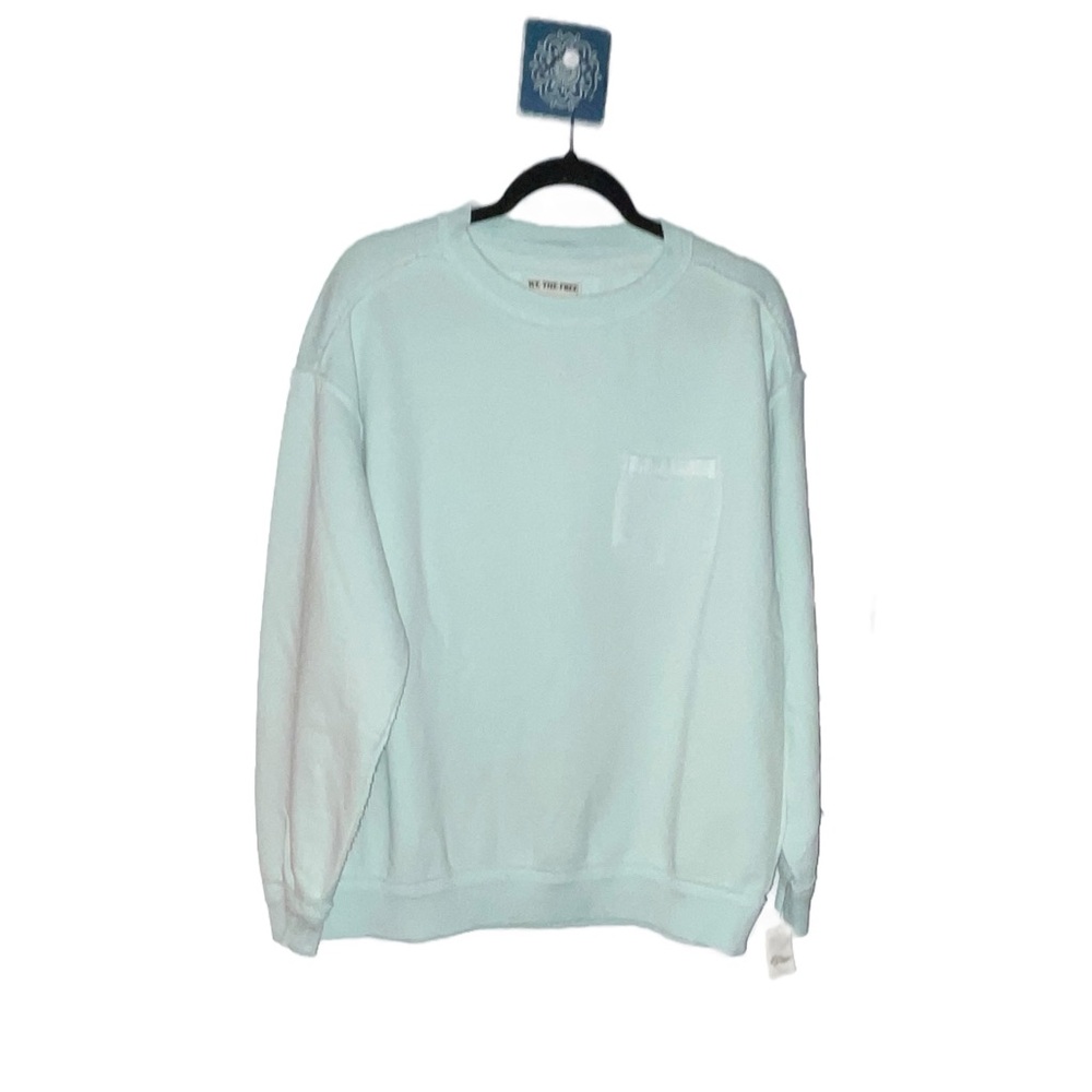 FREE PEOPLE We The Free Wallace oversized Pullover - Sea Mist NWT SIZE XS - Picture 5 of 9